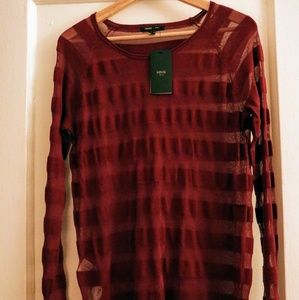 Mango sheer inlay sweater